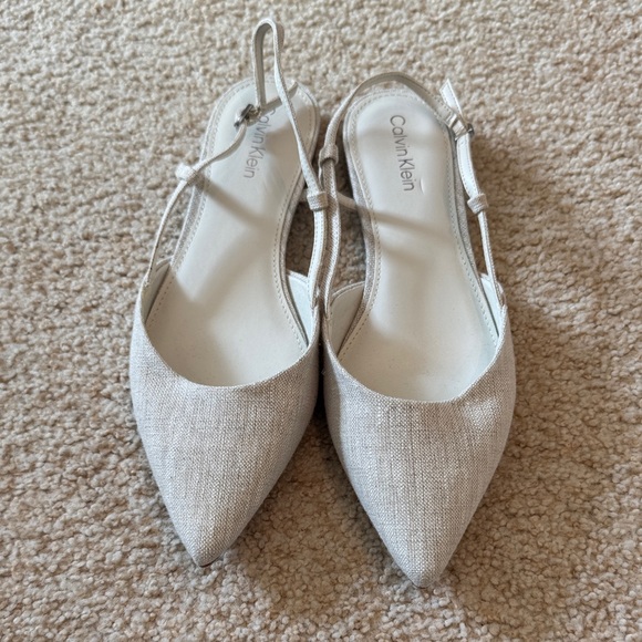 Calvin Klein Shoes - NEW Calvin Klein Women's Cream Pointed Flats